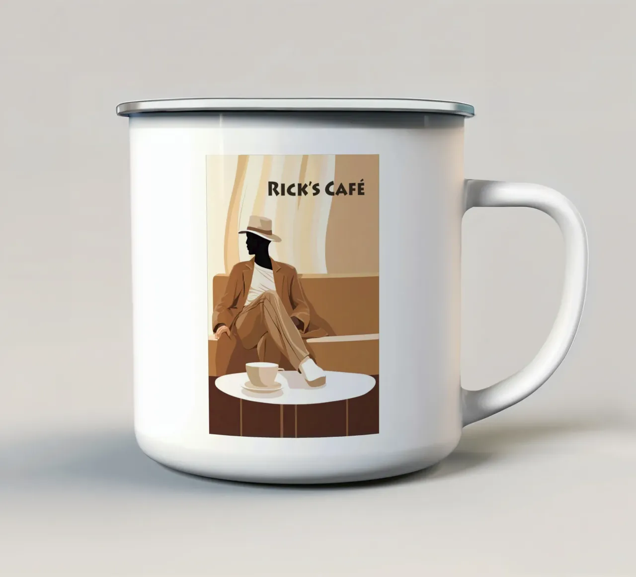 Ricks Cafe Casablanca | Mocha Mousse Colored Artwork tazza in smalto da Autofocus
