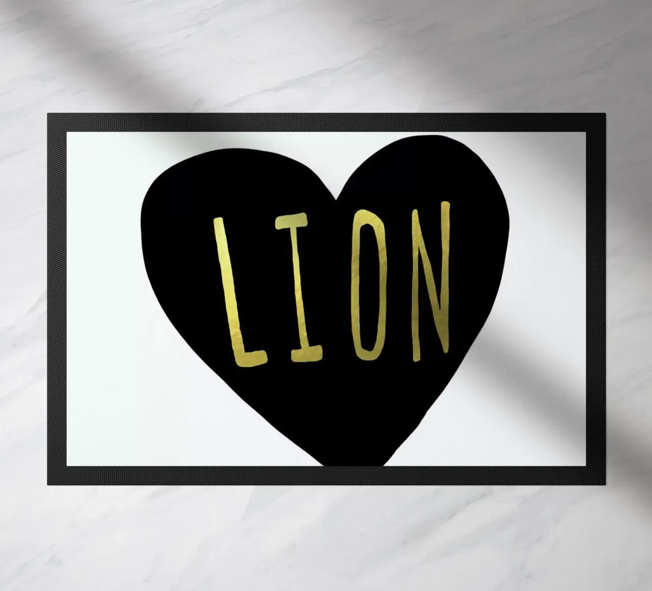 Lion doormat by Leah Flores