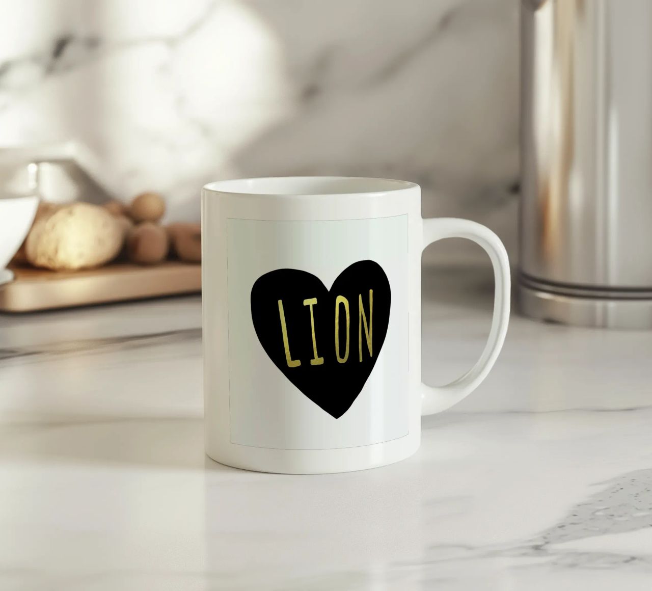 Lion tazza in ceramica da Leah Flores