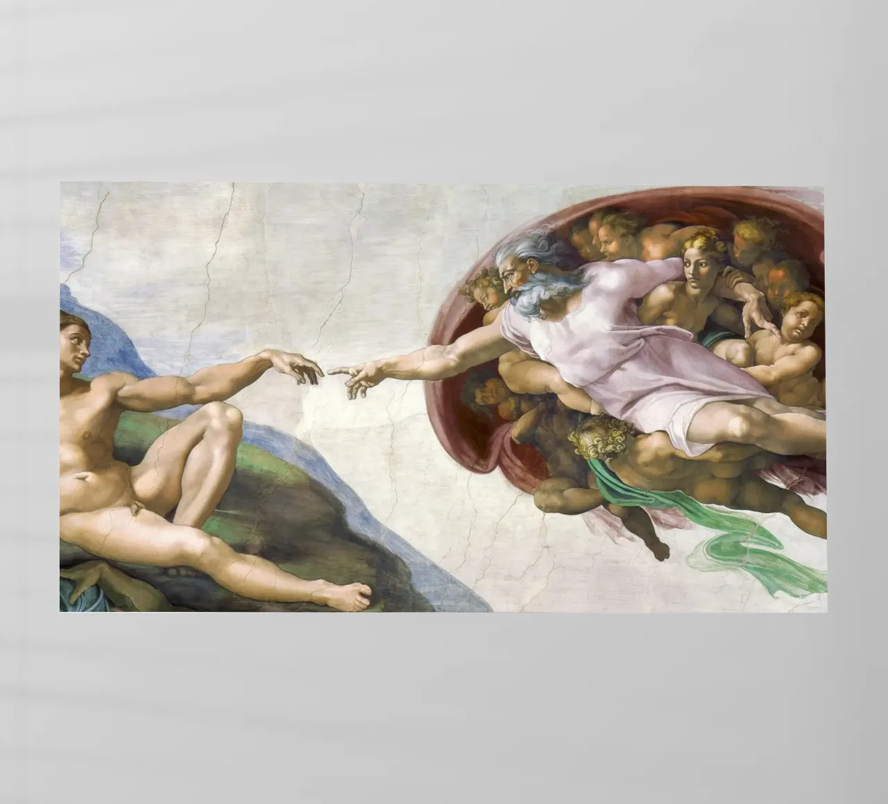 Michelangelo Buonarroti's The Creation of Adam pellicola backlit da Venus Art