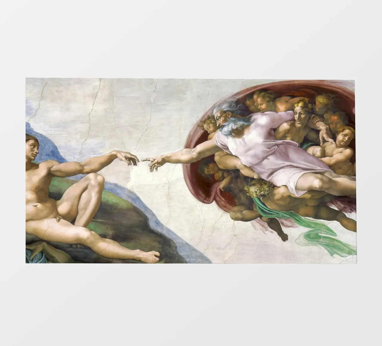Michelangelo Buonarroti's The Creation of Adam telo in pvc da Venus Art
