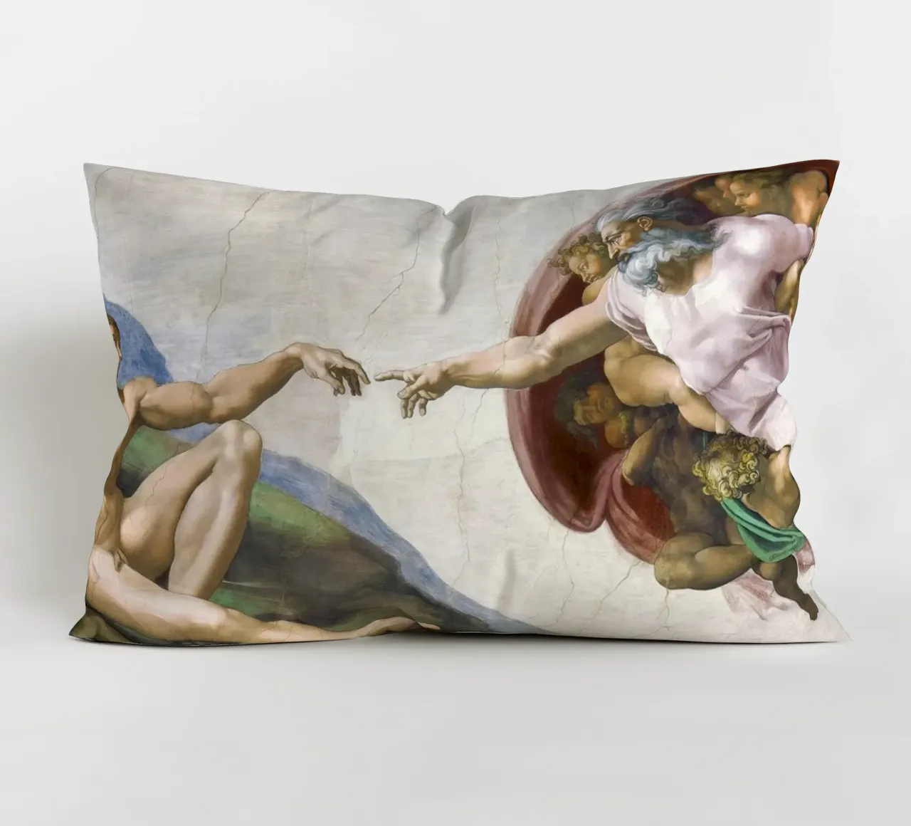 Michelangelo Buonarroti's The Creation of Adam coussin de Venus Art