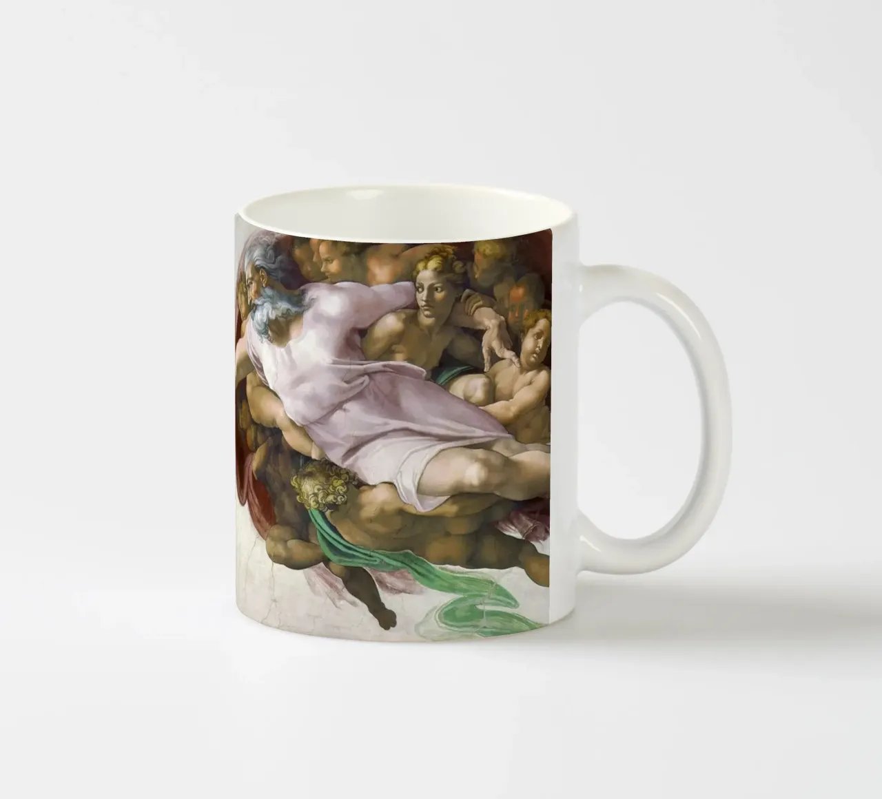 Michelangelo Buonarroti's The Creation of Adam tazza in ceramica da Venus Art
