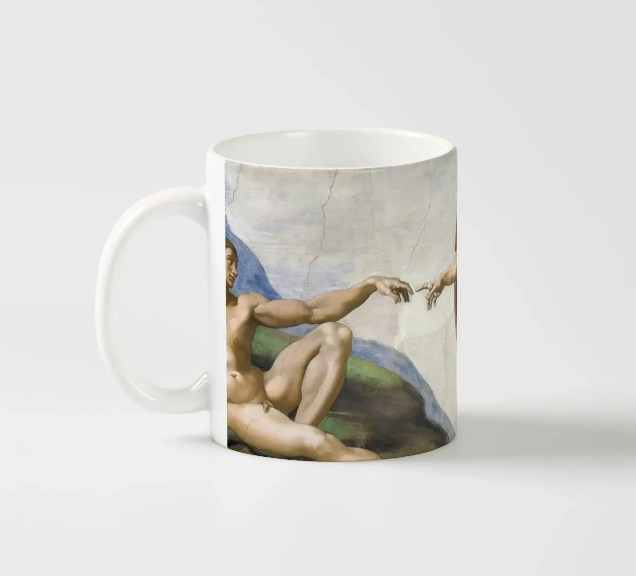 Michelangelo Buonarroti's The Creation of Adam Keramik Tasse von Venus Art