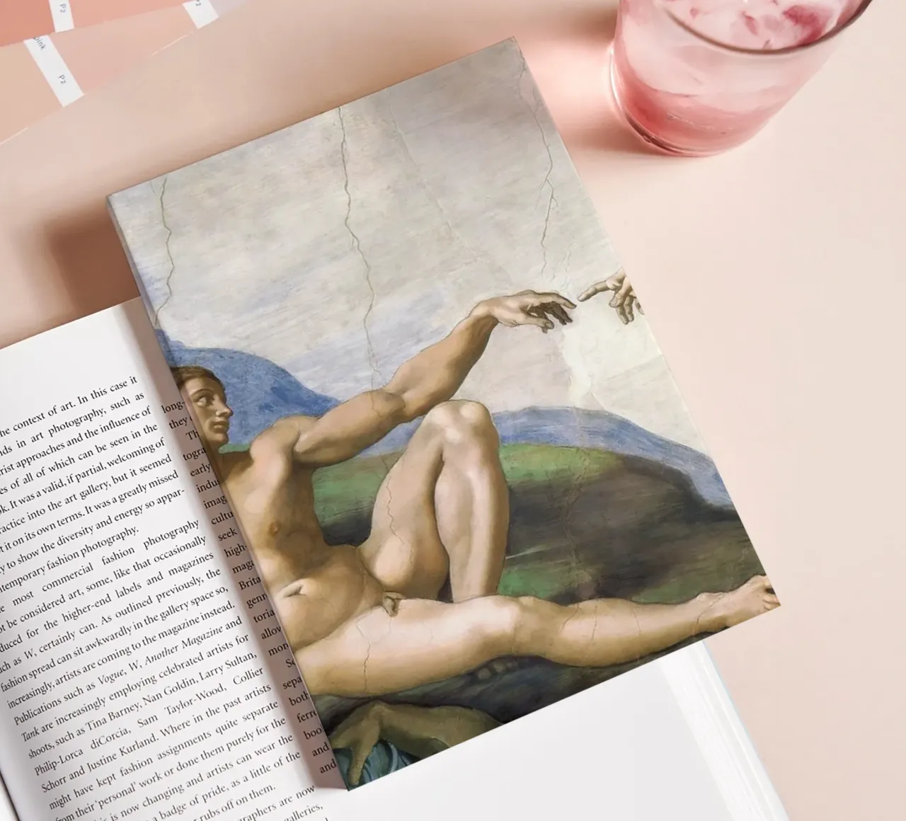 Michelangelo Buonarroti's The Creation of Adam cuaderno de Venus Art