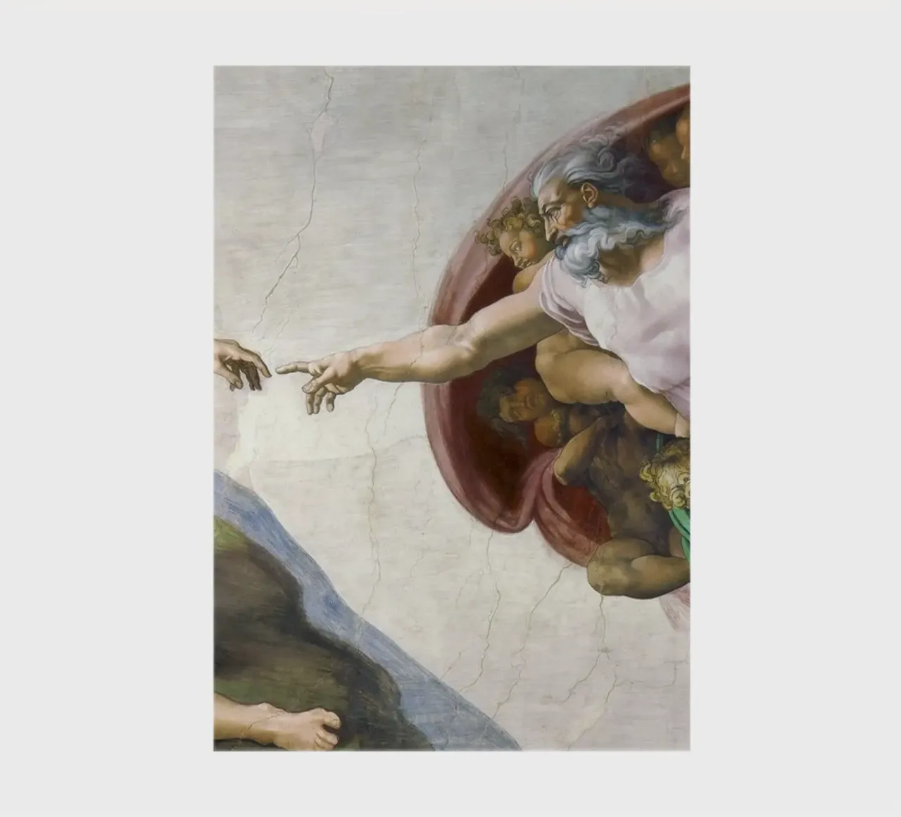 Michelangelo Buonarroti's The Creation of Adam cuaderno de Venus Art