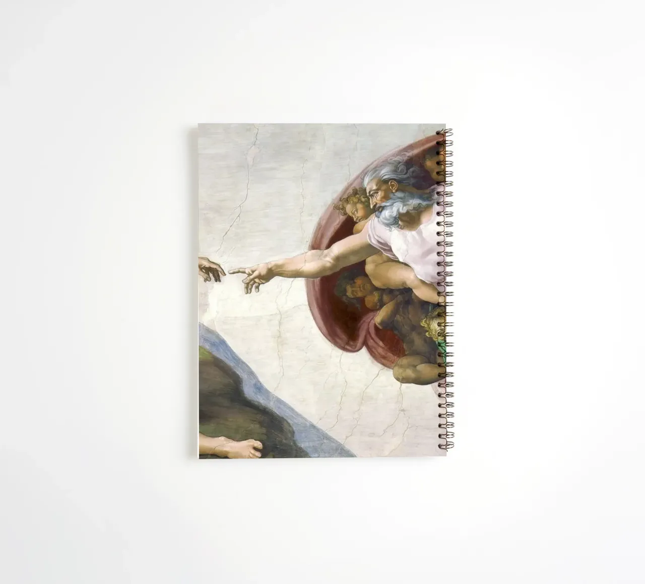Michelangelo Buonarroti's The Creation of Adam diario ad anelli da Venus Art