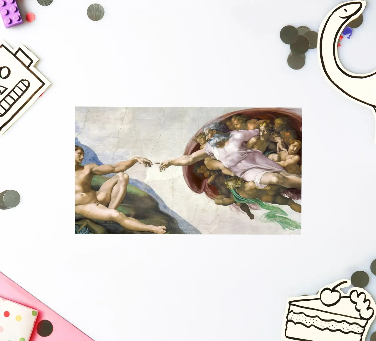Michelangelo Buonarroti's The Creation of Adam adesivo da Venus Art