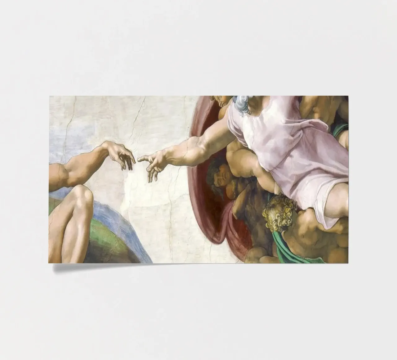 Michelangelo Buonarroti's The Creation of Adam foglio adesivo da Venus Art