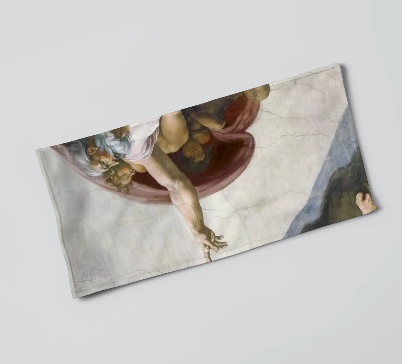 Michelangelo Buonarroti's The Creation of Adam asciugamano da bagno da Venus Art