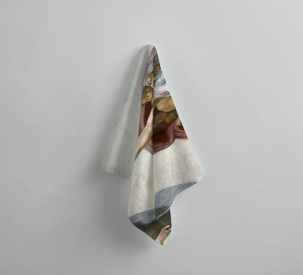 Michelangelo Buonarroti's The Creation of Adam asciugamano da bagno da Venus Art