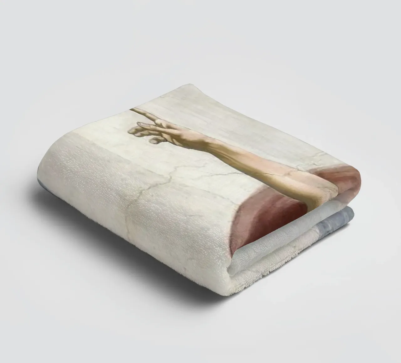 Michelangelo Buonarroti's The Creation of Adam asciugamano da bagno da Venus Art