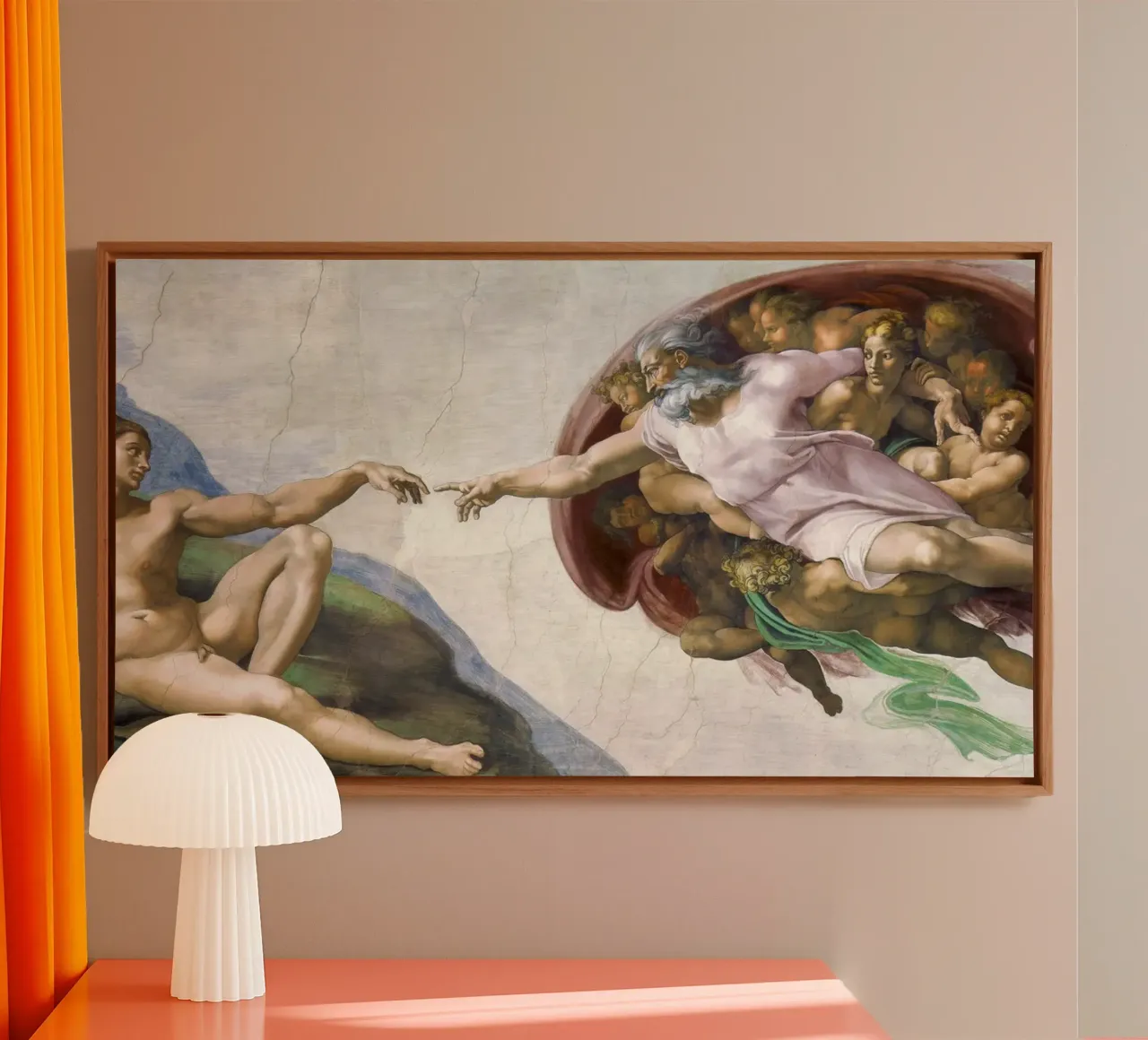 Michelangelo Buonarroti's The Creation of Adam tela da Venus Art