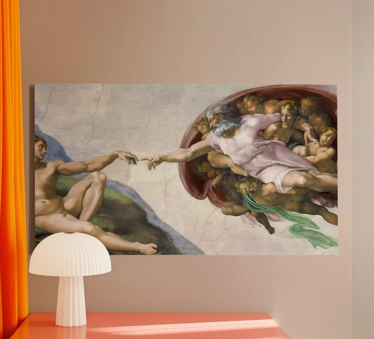 Michelangelo Buonarroti's The Creation of Adam tela da Venus Art