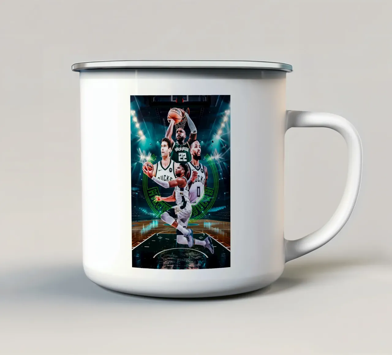 Milwaukee Bucks tazza in smalto da tenten