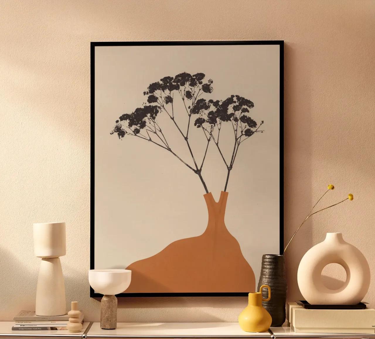 Gypsophila-Blüten #2 Poster mit Kunststoffrahmen von Alisa Galitsyna
