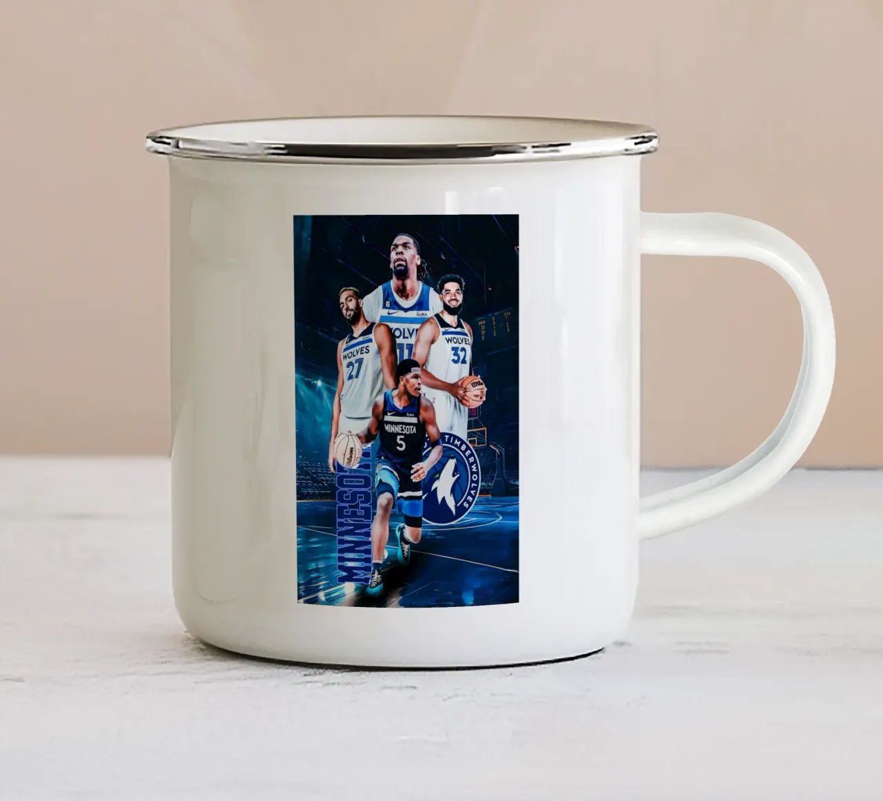 Minnesota Timberwolves tazza in smalto da tenten