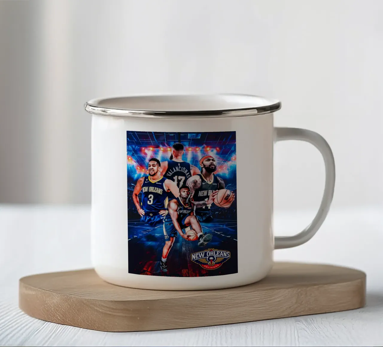 New Orleans Pelicans tazza in smalto da tenten