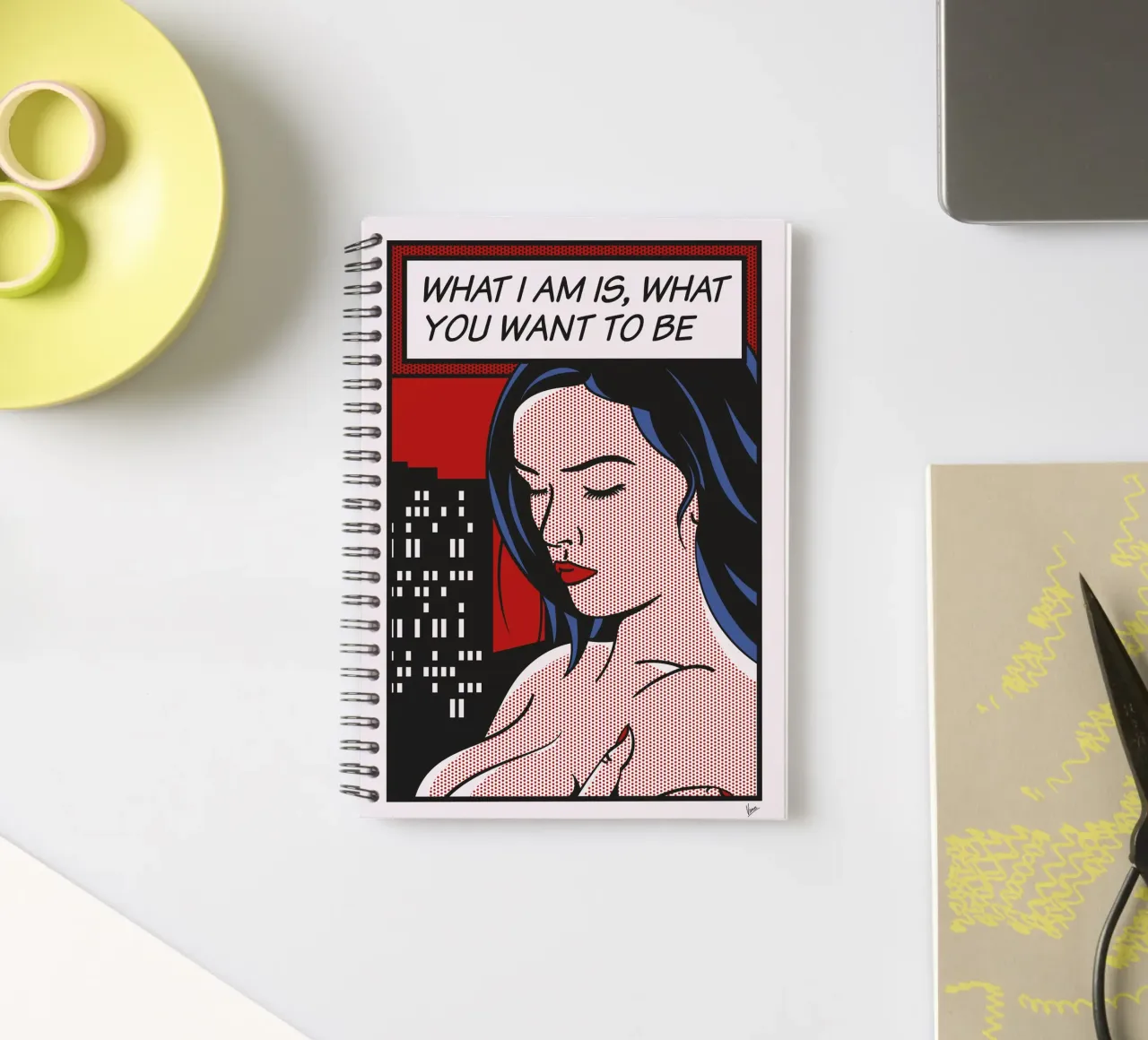 No003 Shae Summers-TGND spiral notebook by Girl Next Door Fantasy Dramas