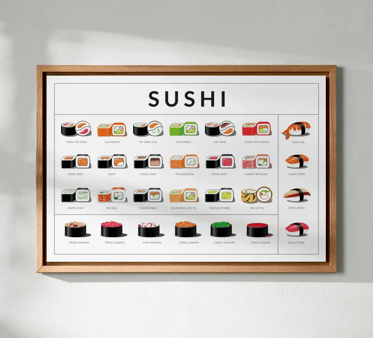 Sushi variaties alu-dibond by studiopicaprints