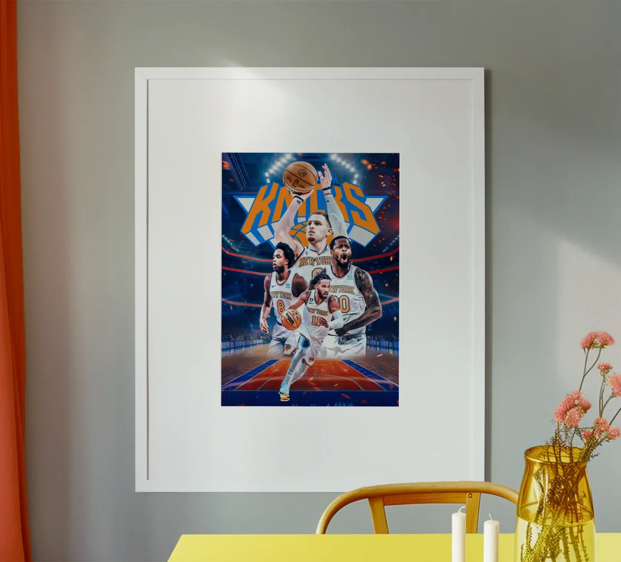 New York Knicks poster con telaio in legno da tenten