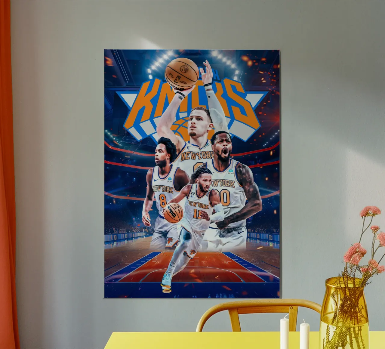 New York Knicks poster con telaio in legno da tenten