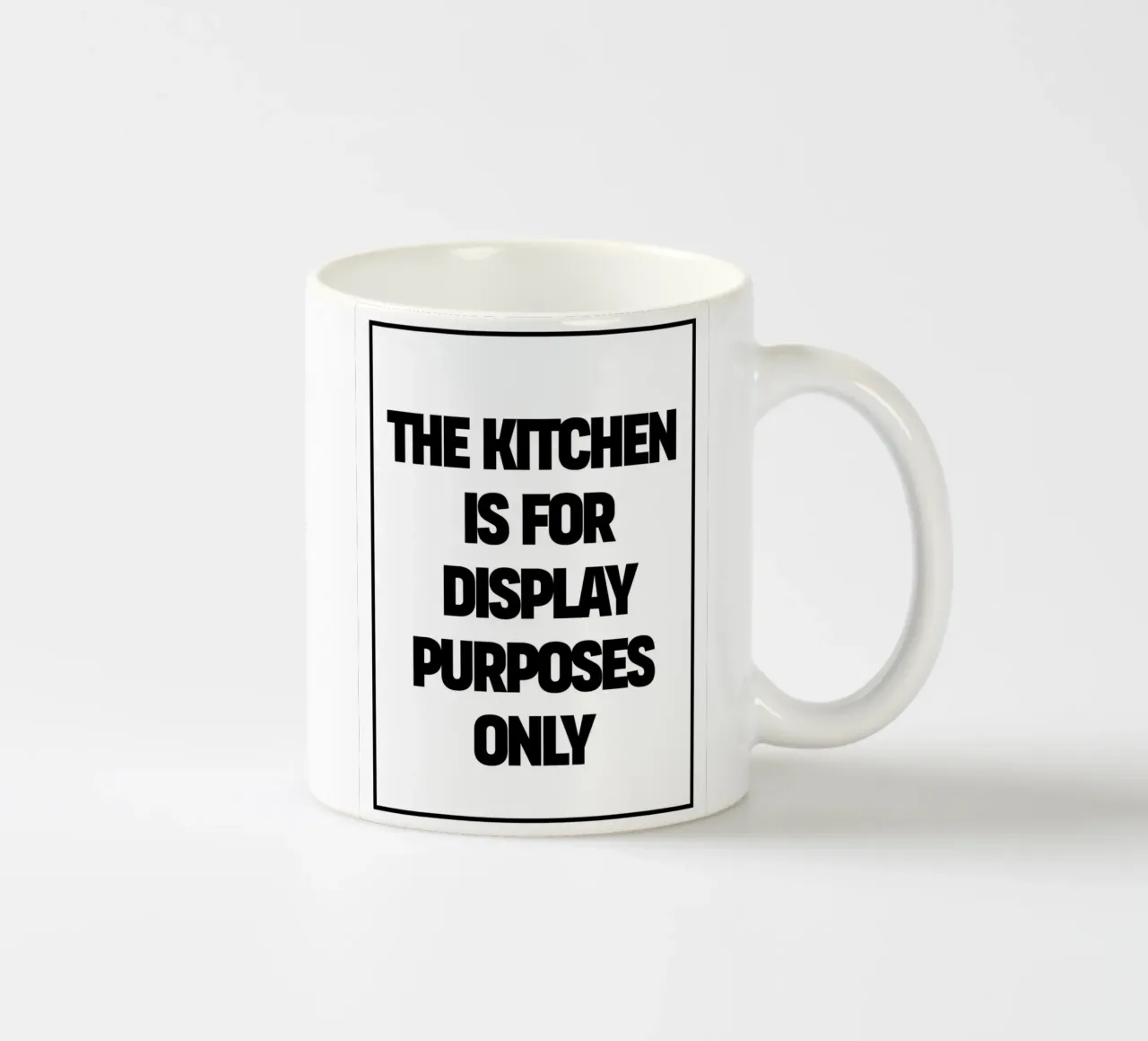 The Kitchen is for display purposes only ceramic mug by TheGrumpyHomeDecor