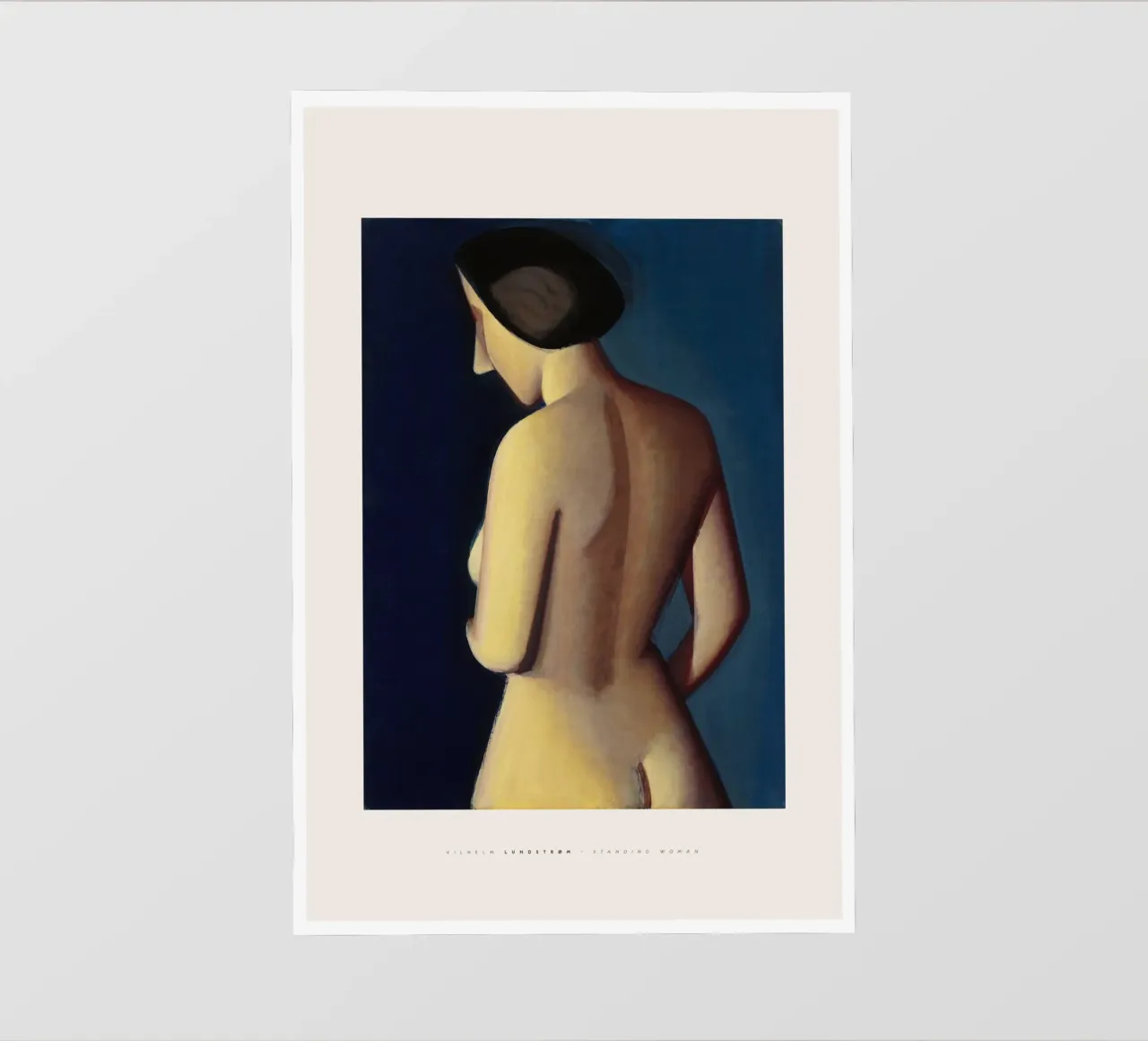 Vilhelm Lundstrom - Donna in piedi 01 pellicola backlit da Old Masters