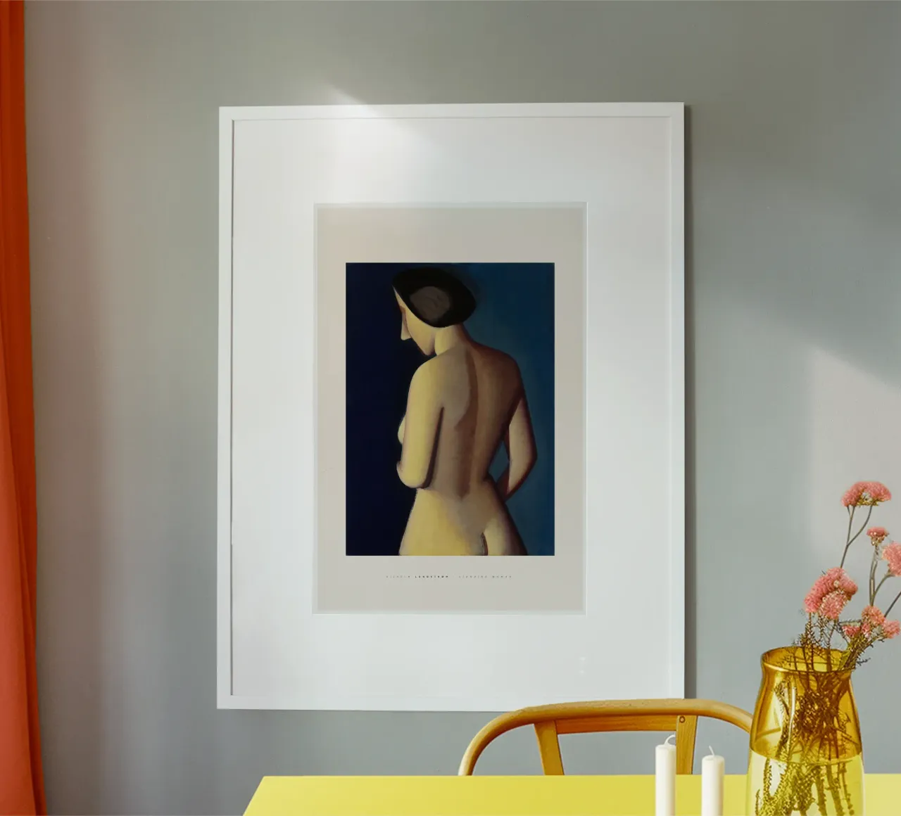 Vilhelm Lundstrom - Stehende Frau 01 Poster mit Holzrahmen von Old Masters