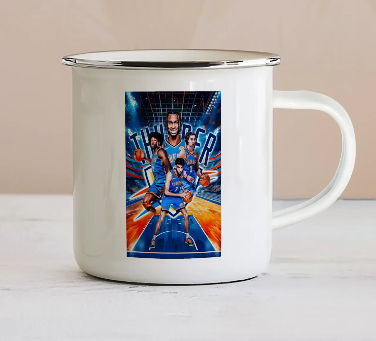 Oklahoma City Thunder tazza in smalto da tenten
