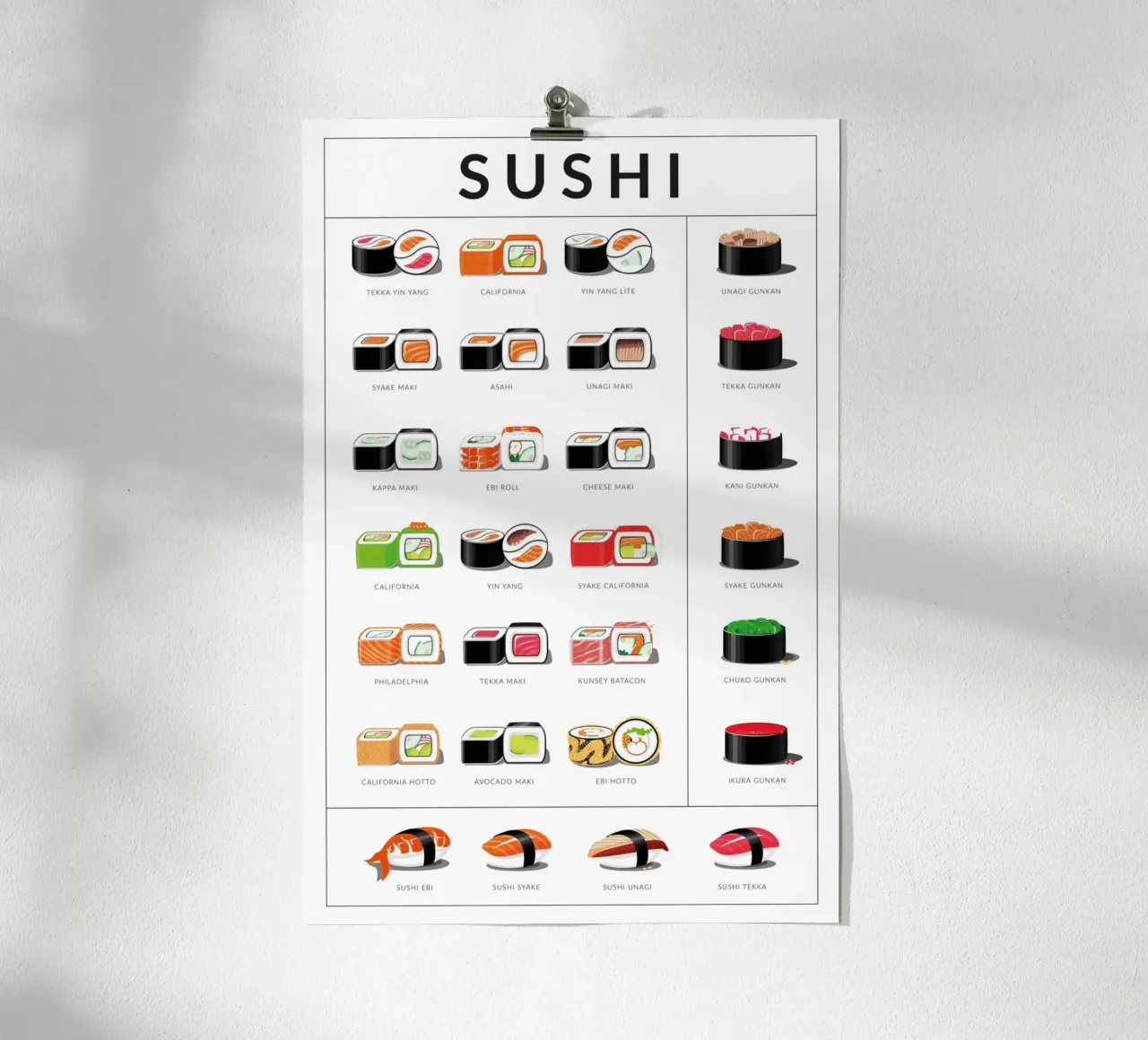 Sushi poster da studiopicaprints