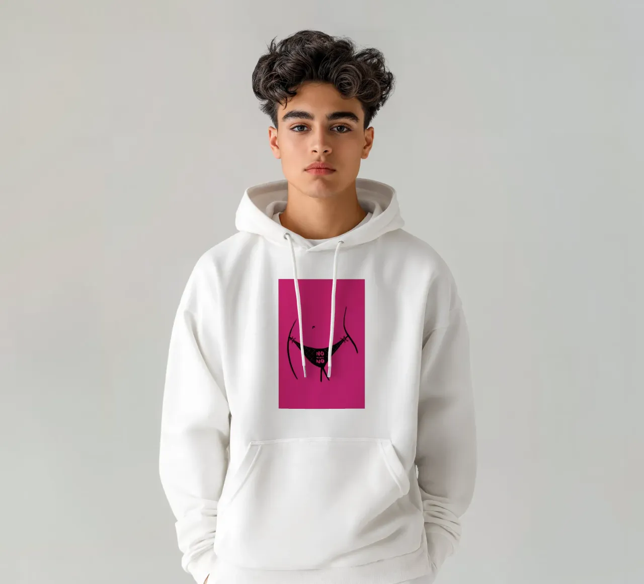 No Means No felpa con cappuccio da Ninhol