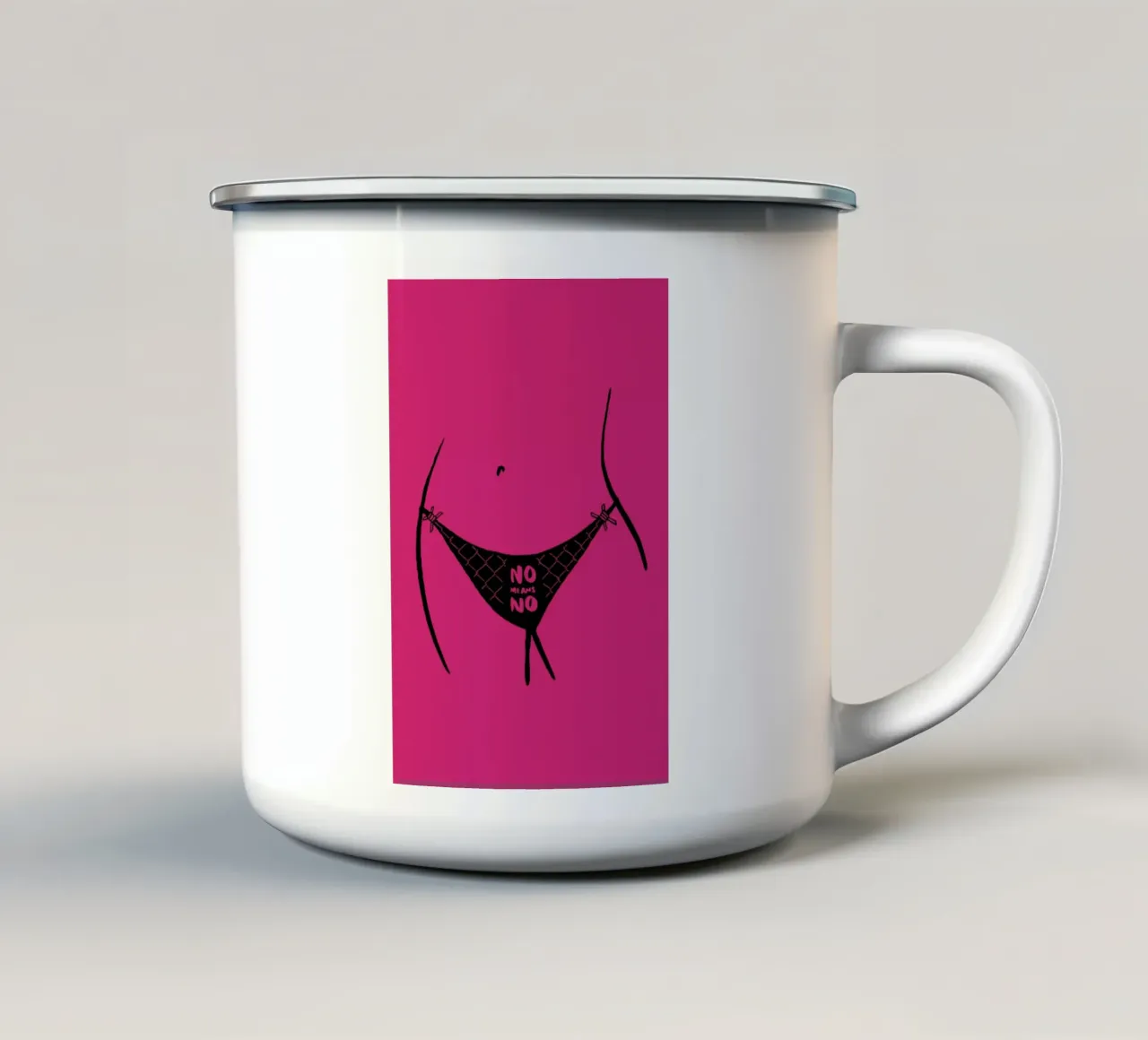 No Means No tazza in smalto da Ninhol