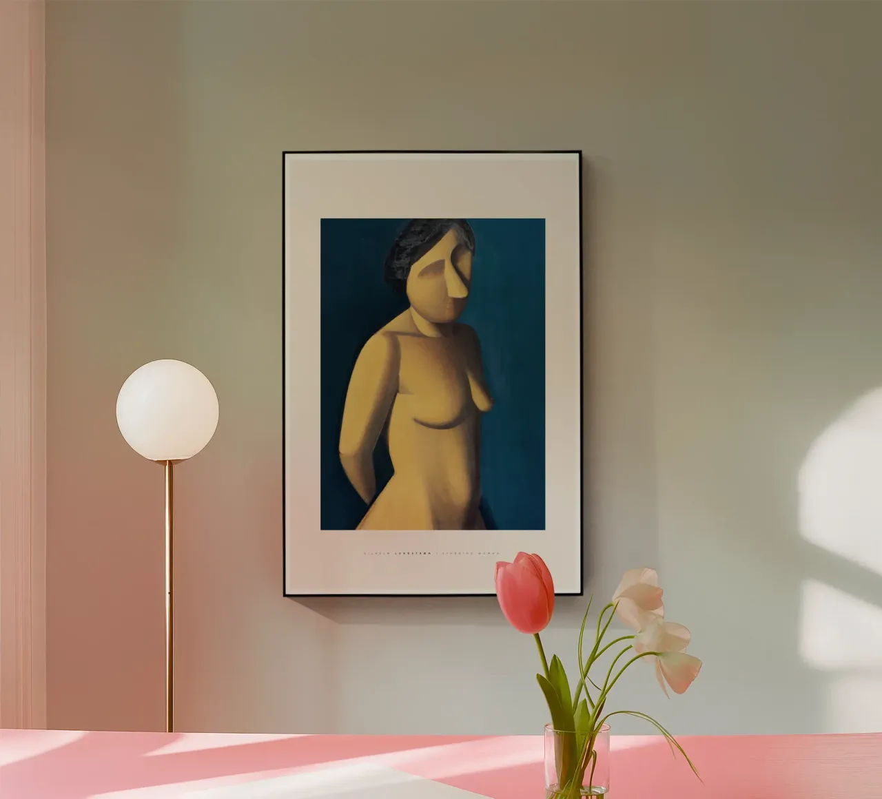 Vilhelm Lundstrom - Donna in piedi 02 plexiglass da Old Masters