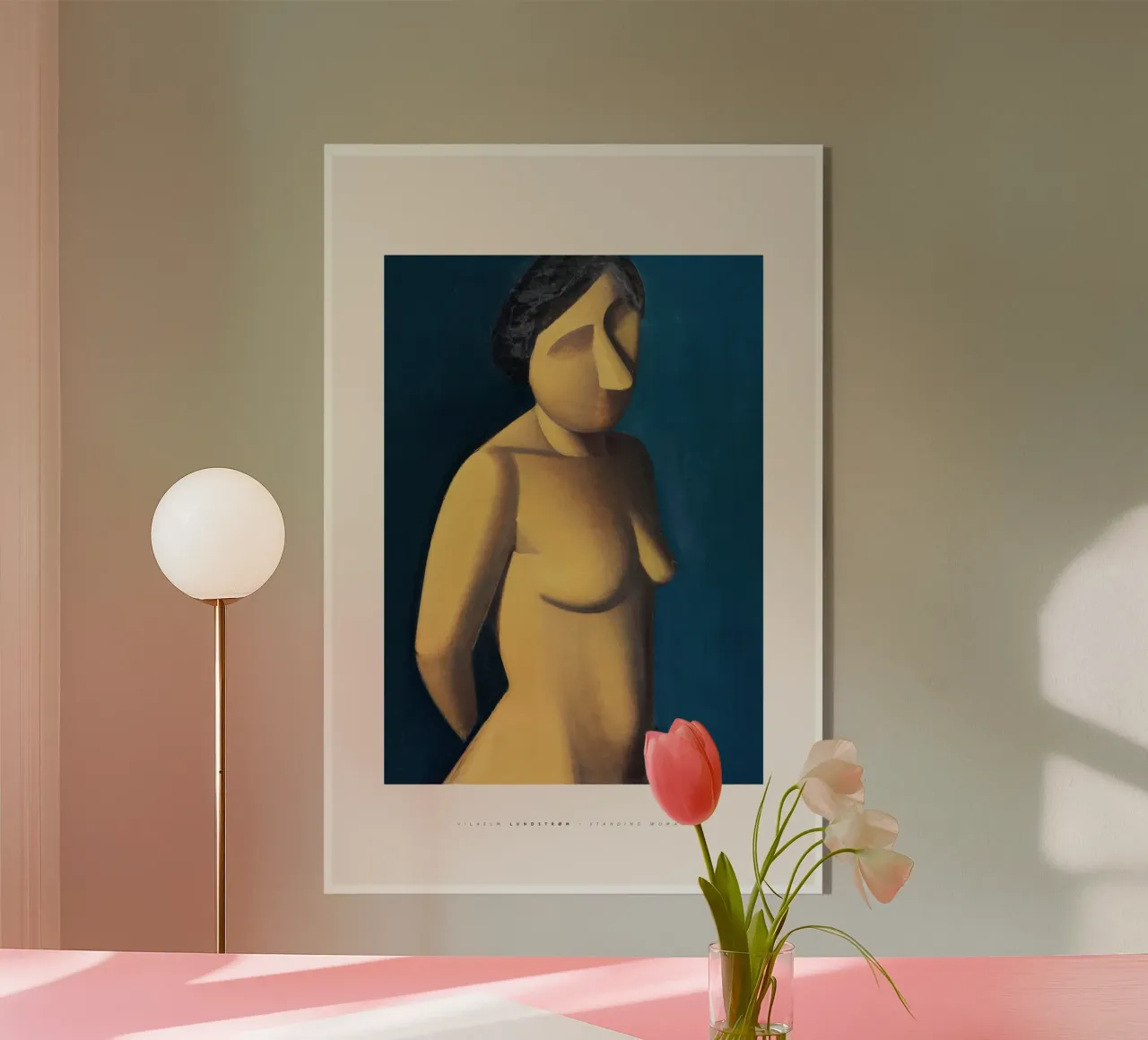 Vilhelm Lundstrom - Donna in piedi 02 plexiglass da Old Masters