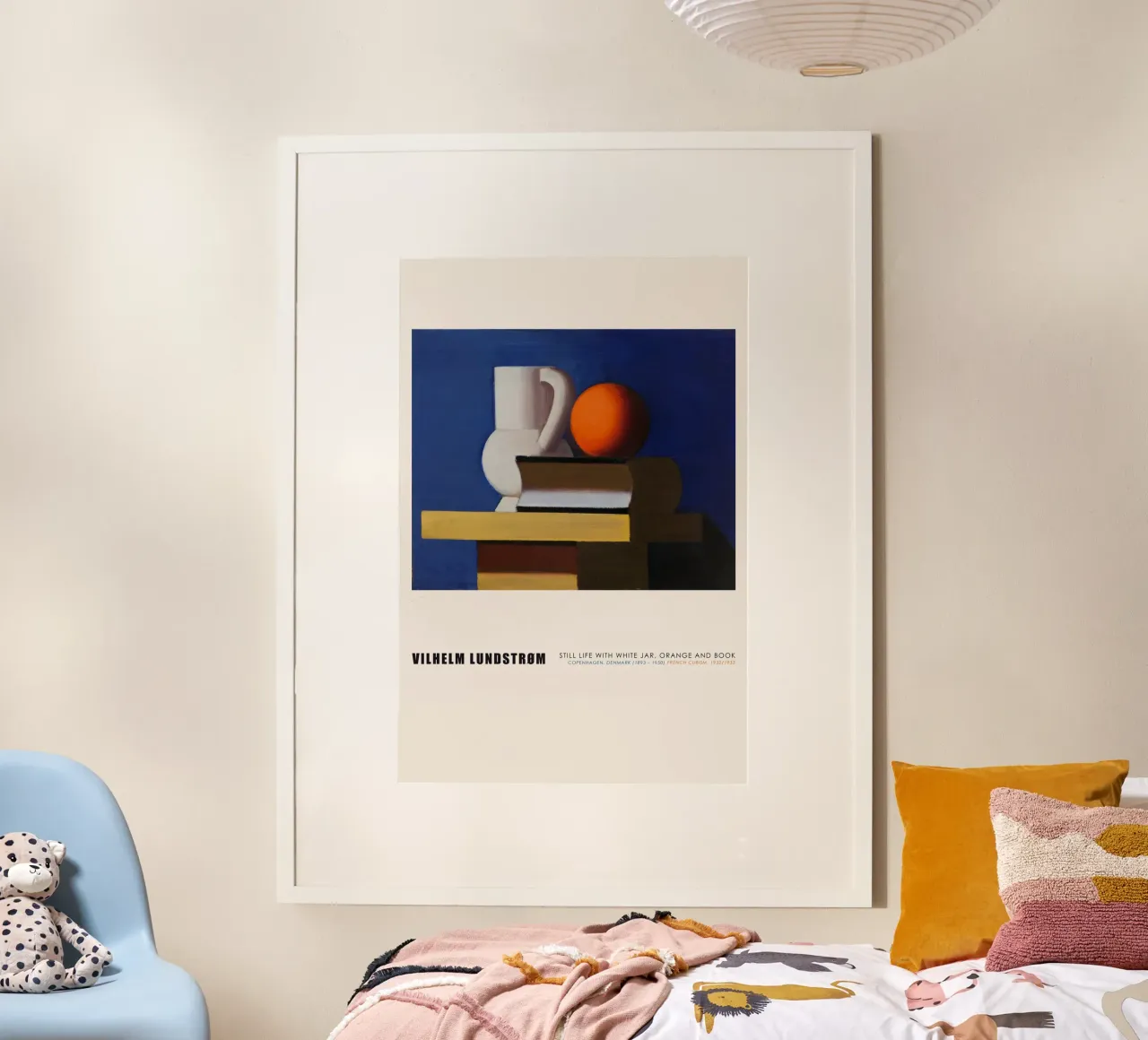 Vilhelm Lundstrom - Natura morta con vaso, arancia e libro poster da Old Masters