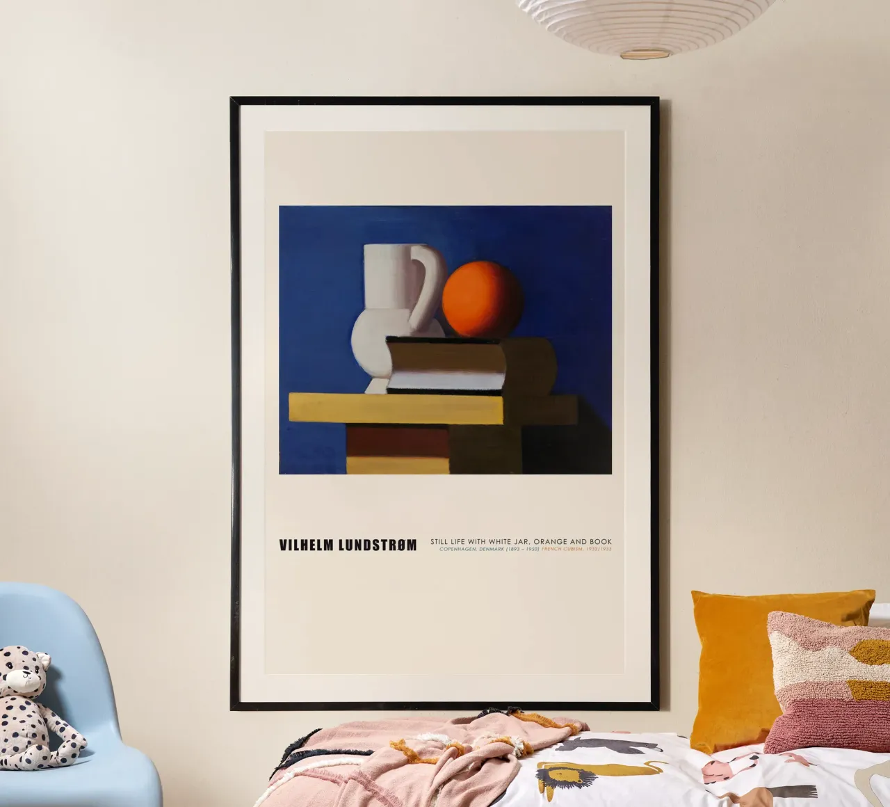 Vilhelm Lundstrom - Natura morta con vaso, arancia e libro poster da Old Masters