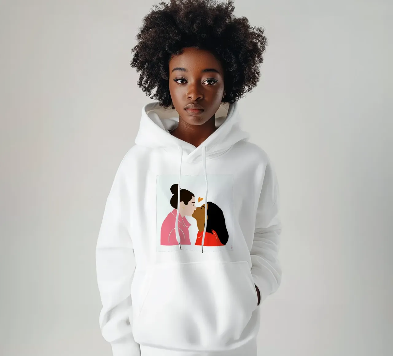 Embrassez qui vous voudrez III felpa con cappuccio da Céleste Wallaert