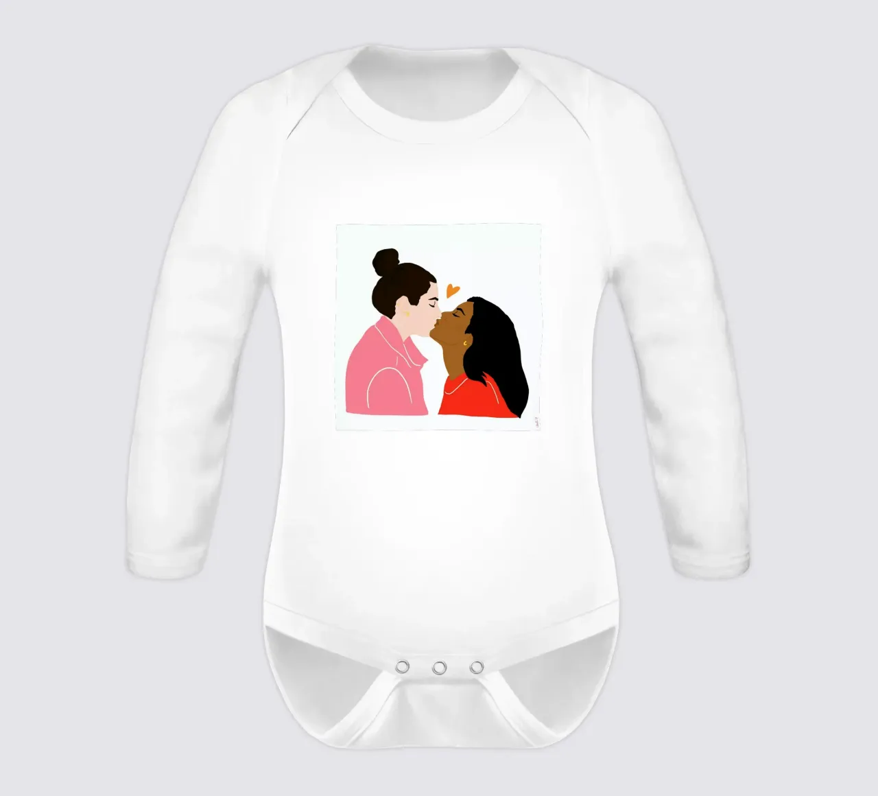 Embrassez qui vous voudrez III babyrompertje lange mouwen van Céleste Wallaert