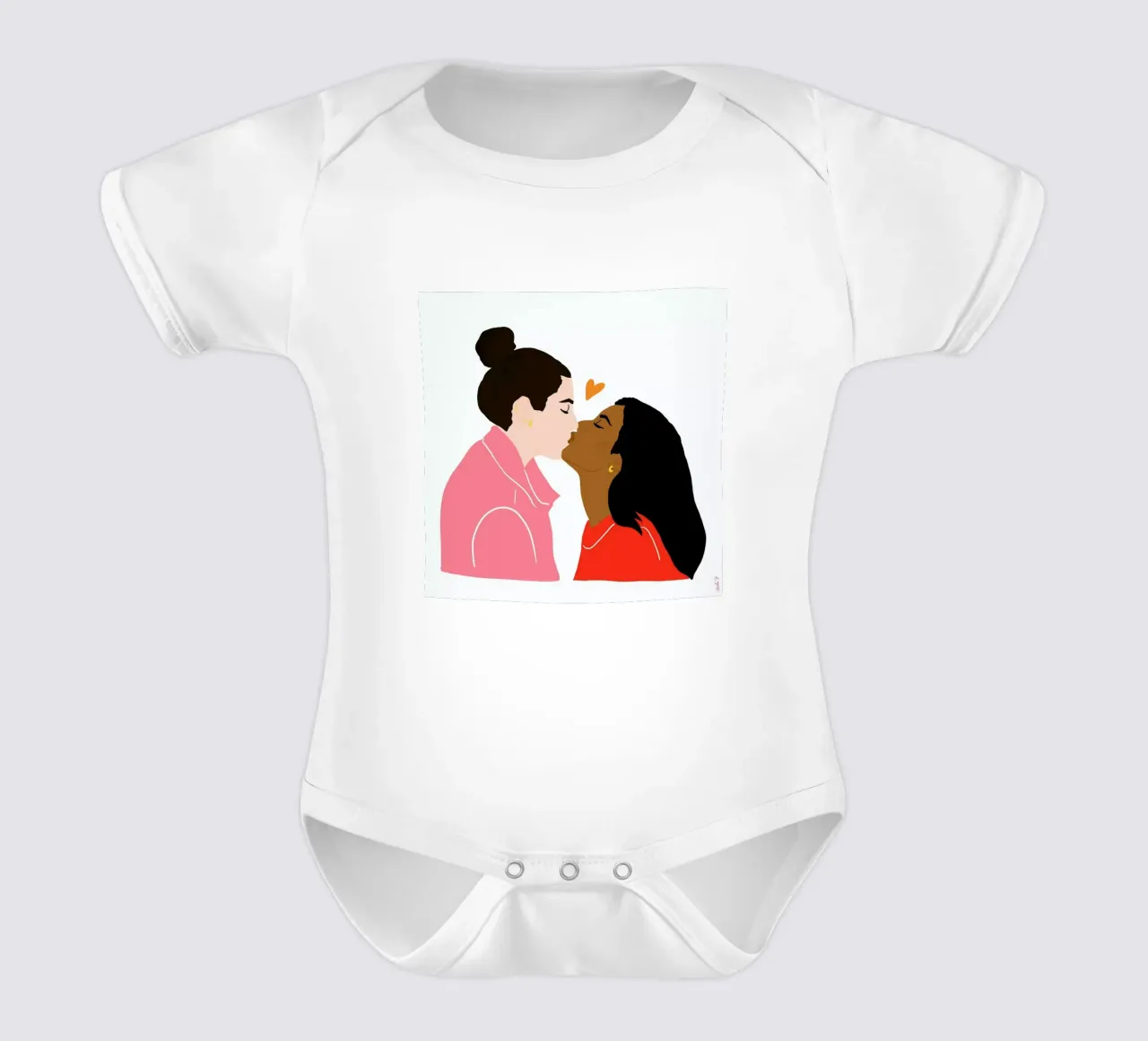 Embrassez qui vous voudrez III body neonato maniche corte da Céleste Wallaert