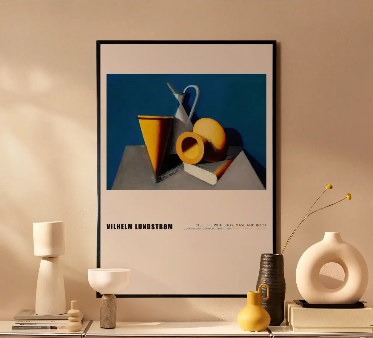 Vilhelm Lundstrom - Natura morta con Juga, vaso e libro poster da Old Masters