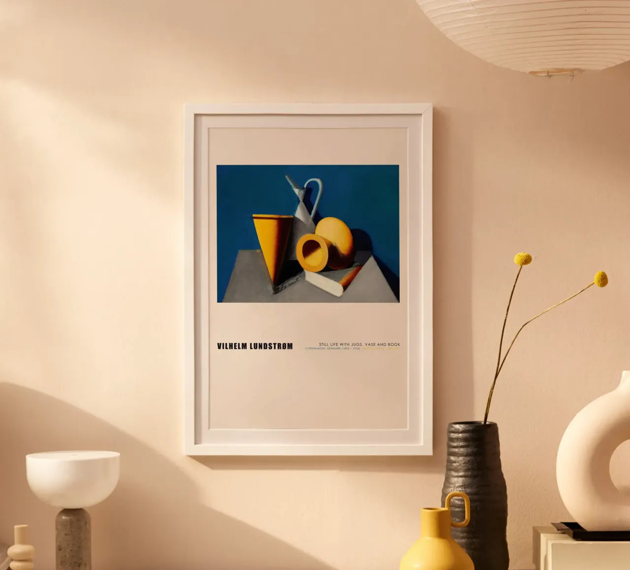 Vilhelm Lundstrom - Natura morta con Juga, vaso e libro poster da Old Masters