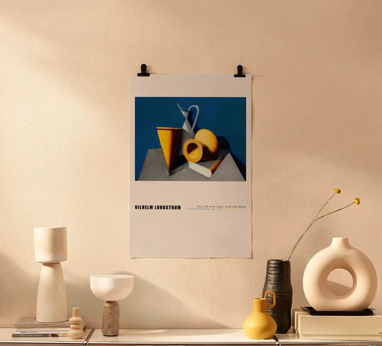 Vilhelm Lundstrom - Natura morta con Juga, vaso e libro poster da Old Masters