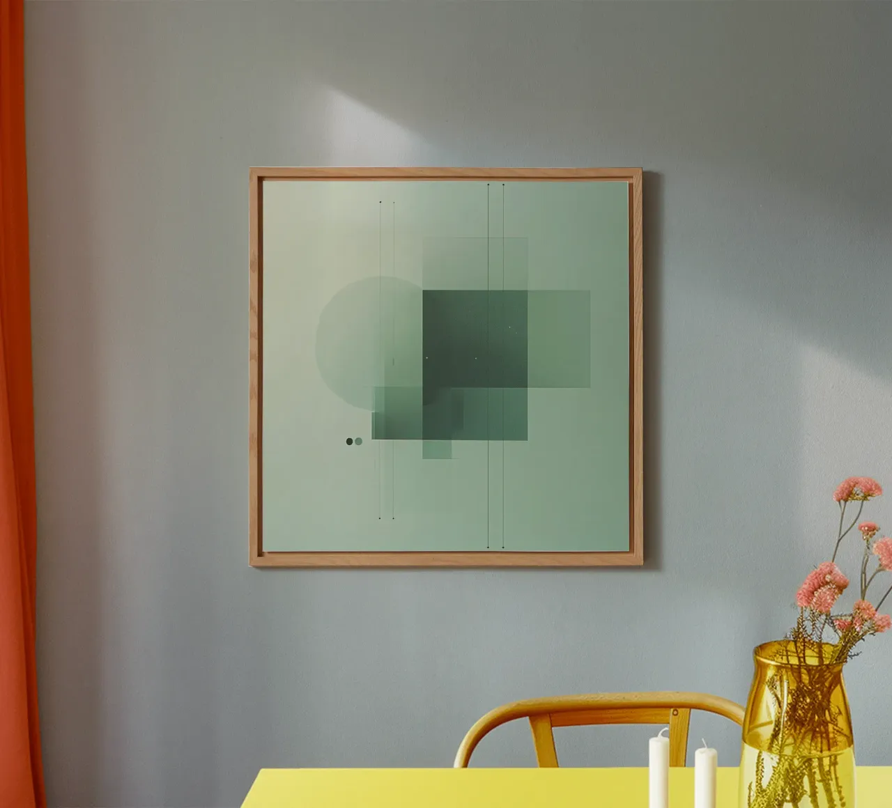 Design astratto geometrico moderno e retrò alluminio dibond da Little Things