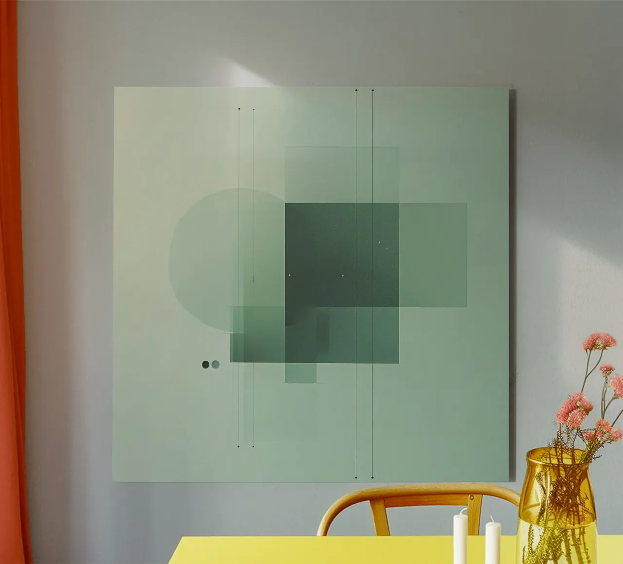 Design astratto geometrico moderno e retrò alluminio dibond da Little Things