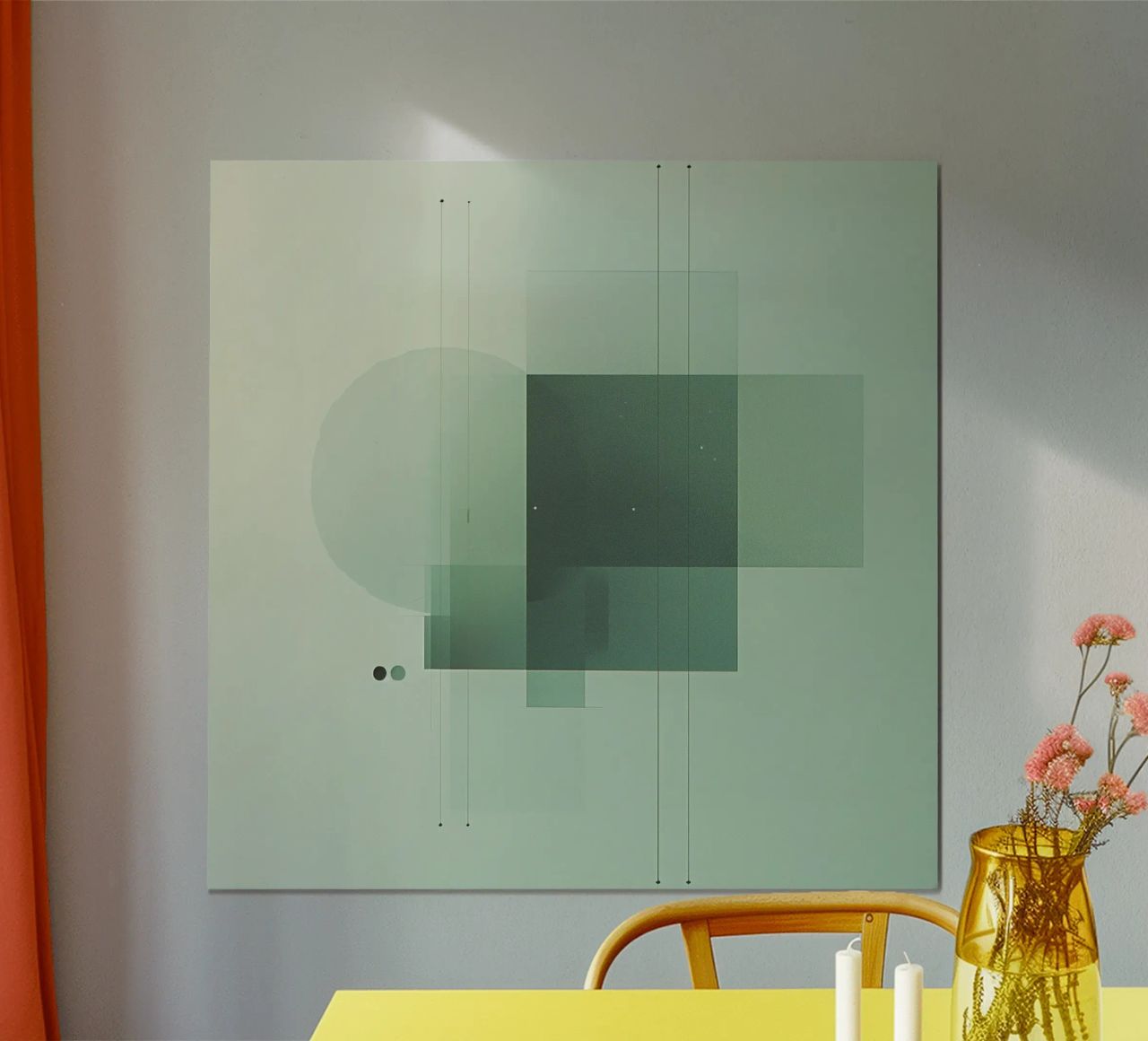 Abstraktes geometrisches retro-modernes Design Poster von Little Things