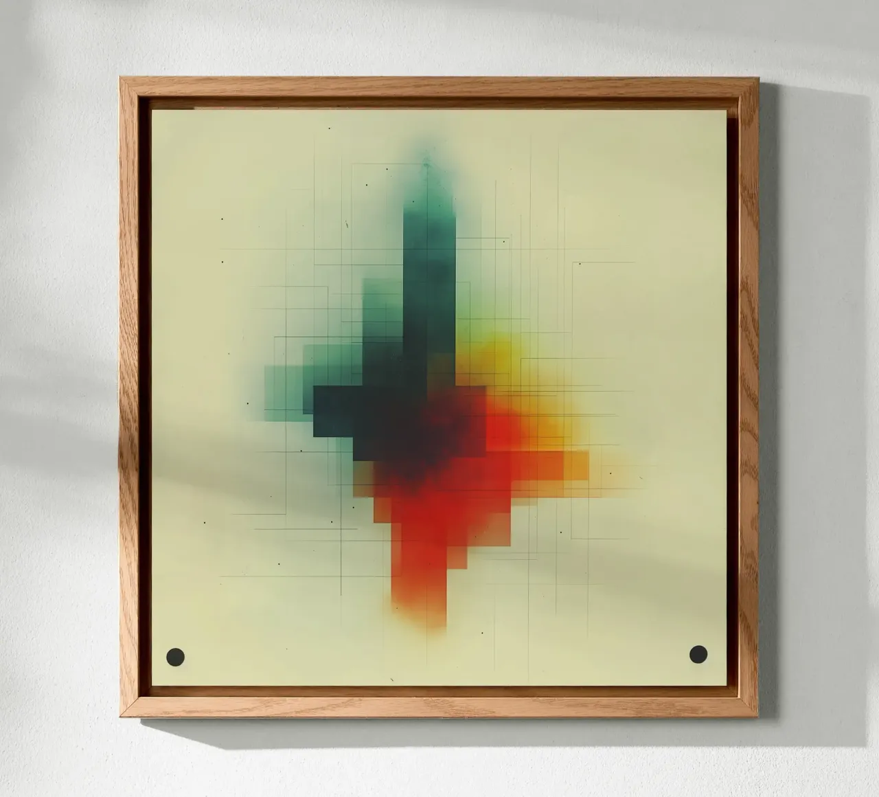 Design astratto geometrico moderno e retrò alluminio dibond da Little Things