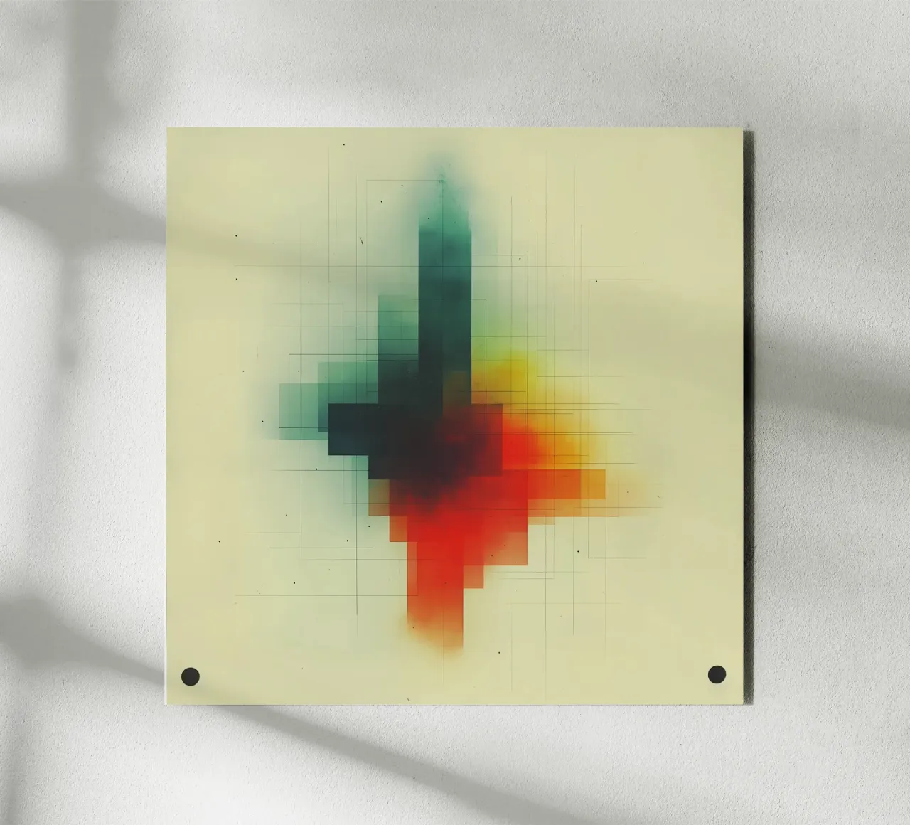 Design astratto geometrico moderno e retrò alluminio dibond da Little Things