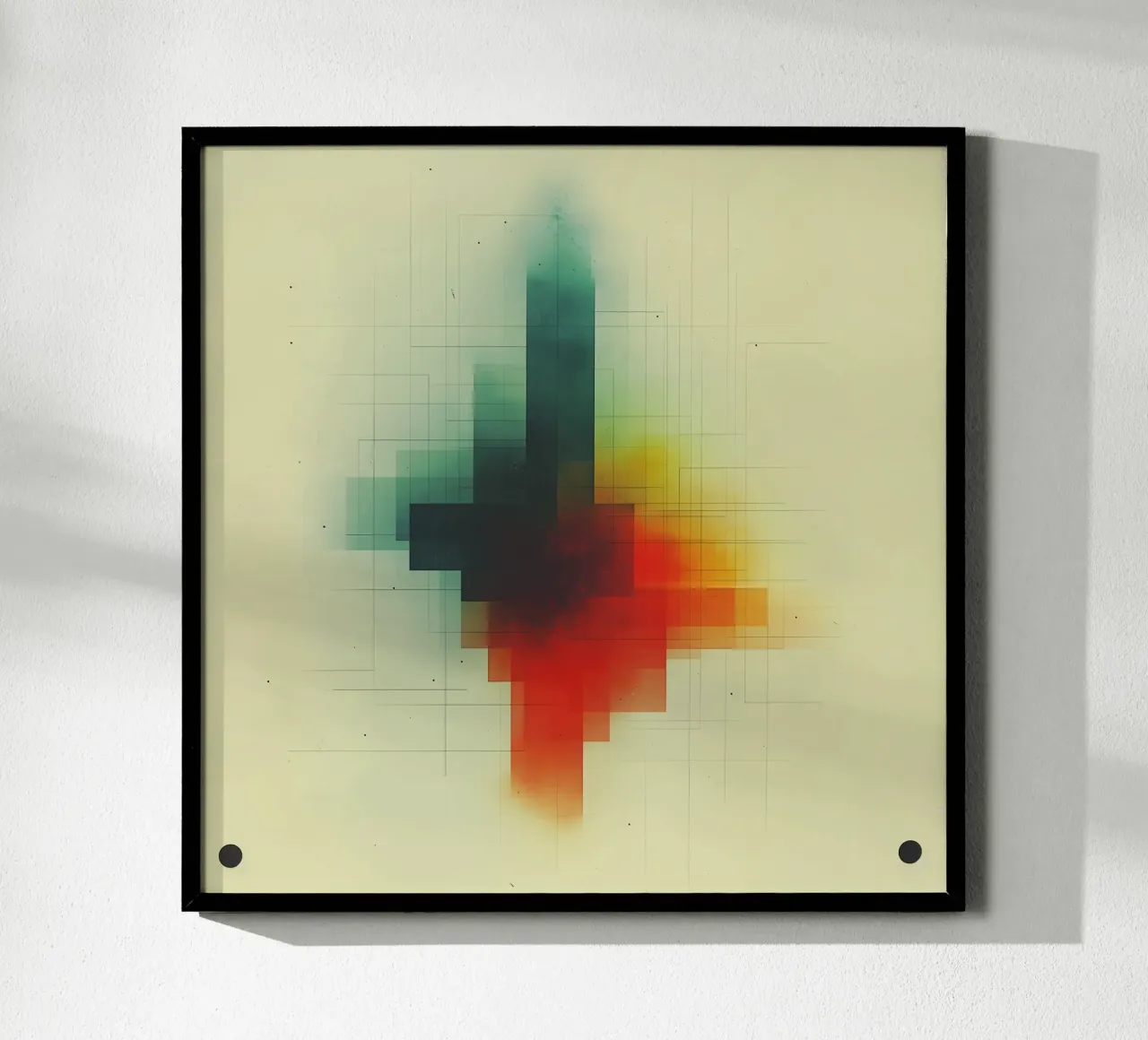 Design astratto geometrico moderno e retrò poster con telaio in alluminio da Little Things
