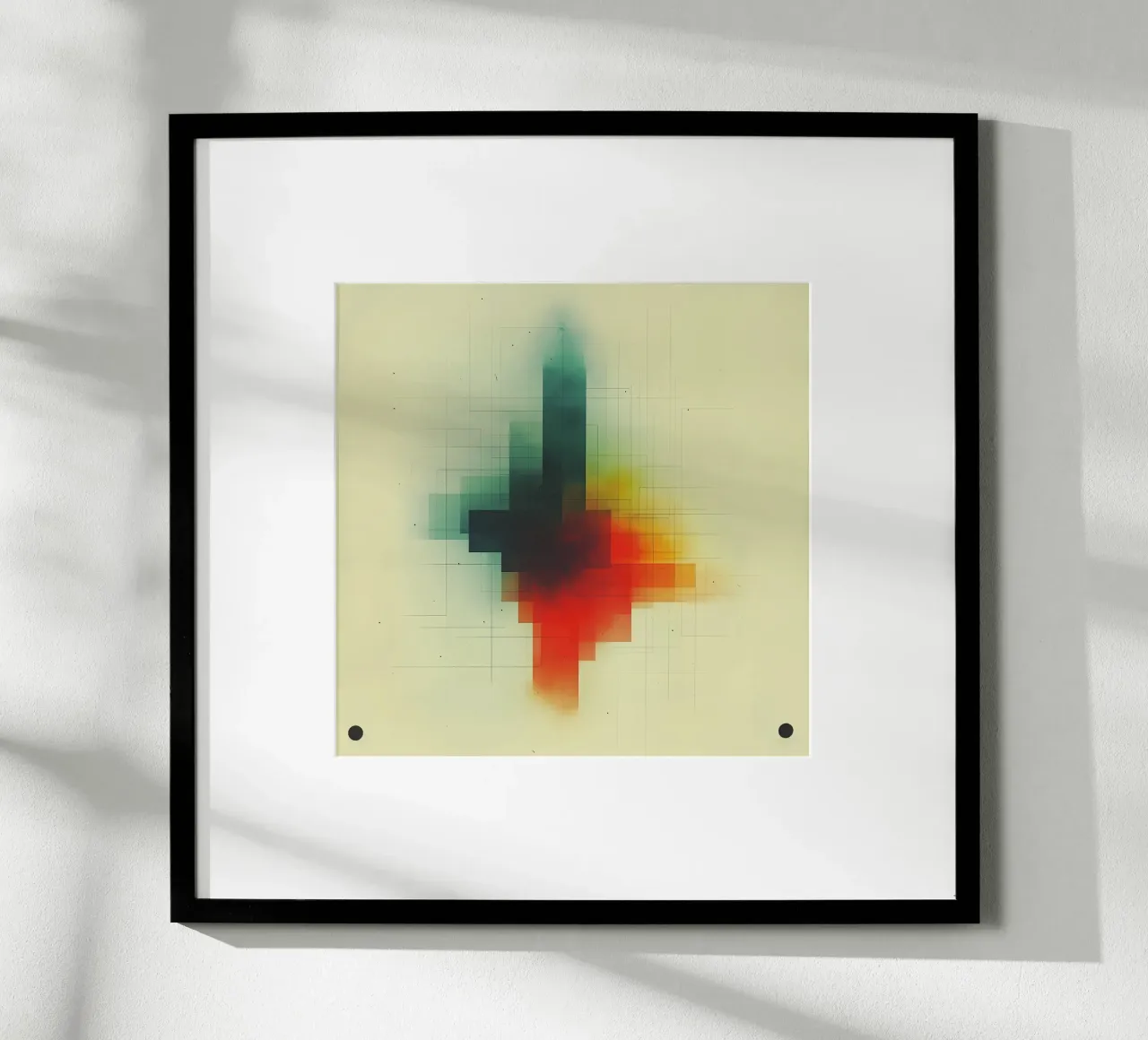 Design astratto geometrico moderno e retrò poster con telaio in alluminio da Little Things